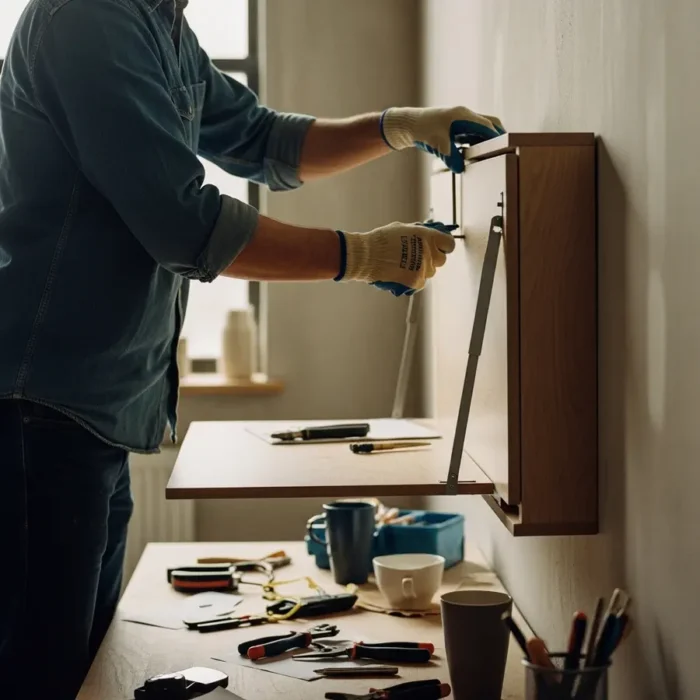 bureau mural rabattable
