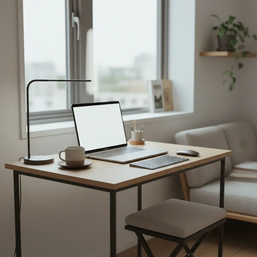Bureau pour Petit Espace : espace de travail compact dans un appartement moderne