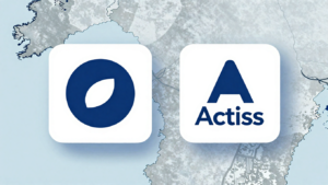 Logo Tisserent et Actiss côte à côte, transition visuelle