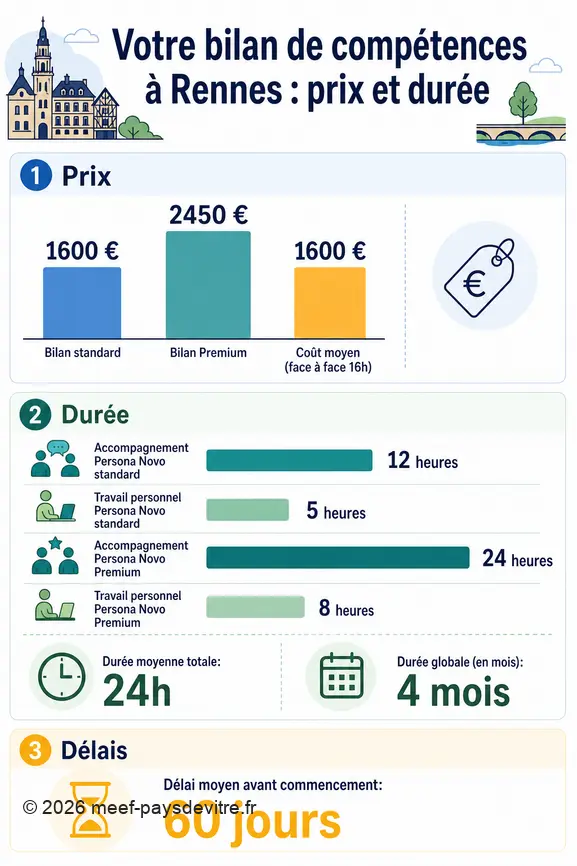 Comparaison des coûts et des durées des bilans de compétences à Rennes pour un choix éclairé.