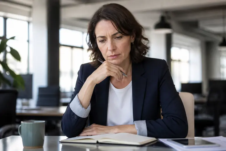 Femme réfléchissant à son parcours professionnel pour faire un bilan de compétences