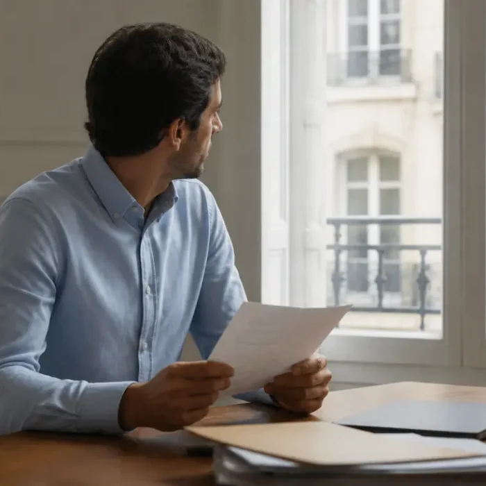 Un professionnel réfléchit à ce que faire car je viens de recevoir ma lettre de licenciement.