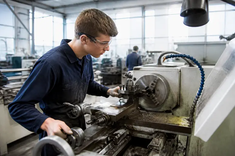 Étudiant en formation technique spécialisée sur le campus de Javené
